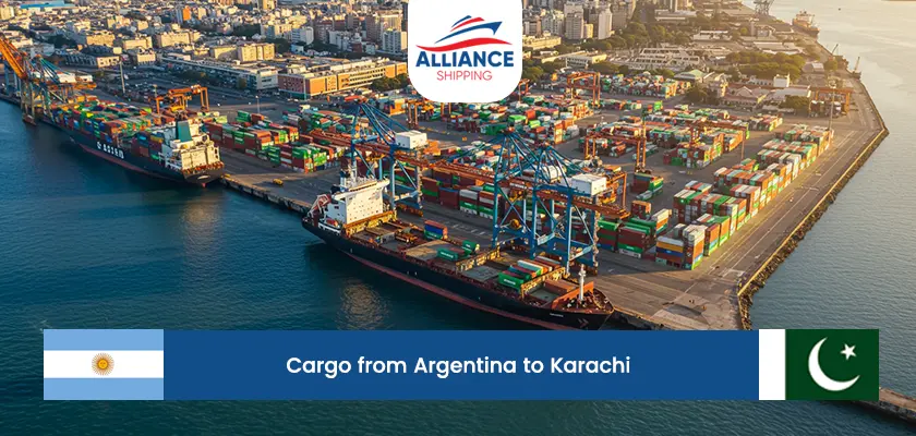 cargo from argentina to karachi