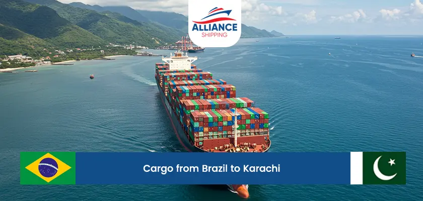 cargo from brazil to karachi