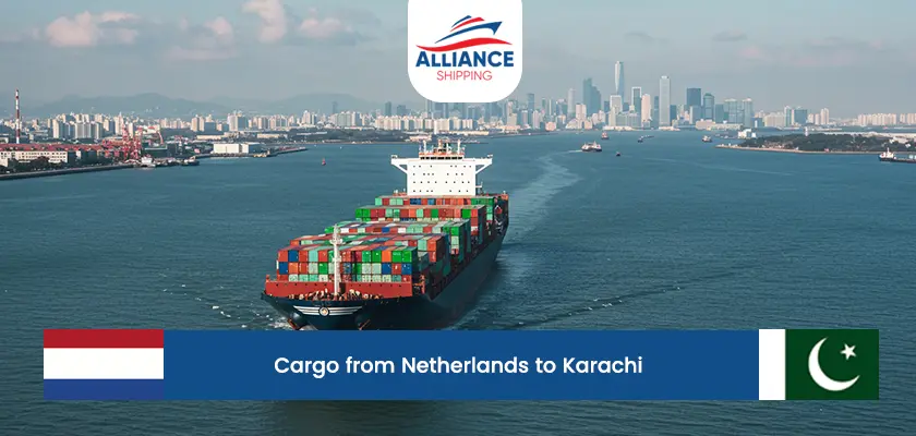 cargo from netherlands to karachi