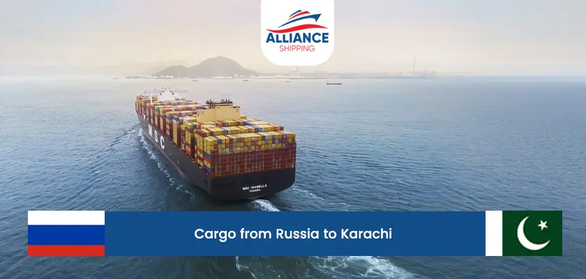 cargo from russia to karachi