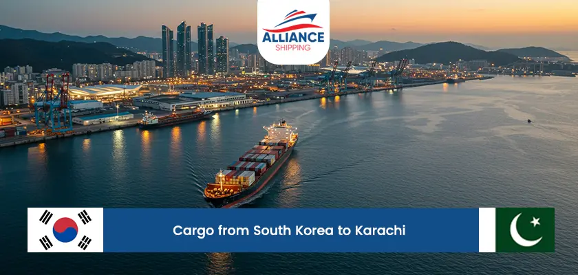 cargo from south korea to karachi