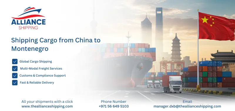 Shipping cargo from China to Montenegro