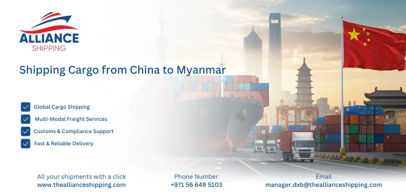 Shipping cargo from China to Myanmar