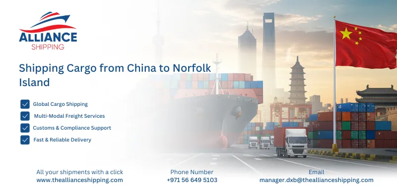Shipping cargo from China to Norfolk Island