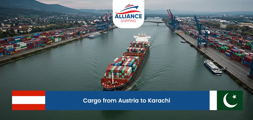 cargo from austria to karachi
