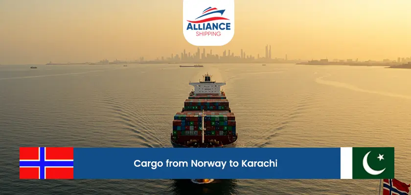cargo from norway to karachi