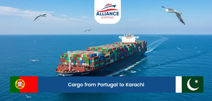 cargo from portugal to karachi
