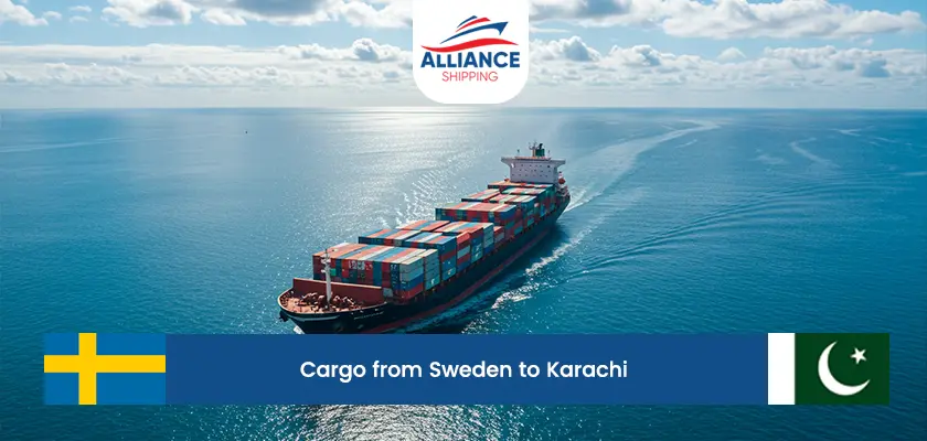 cargo from sweden to karachi